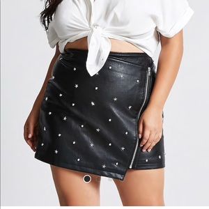 Faux leather skirt
